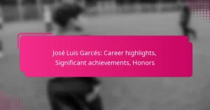 José Luis Garcés: Career highlights, Significant achievements, Honors