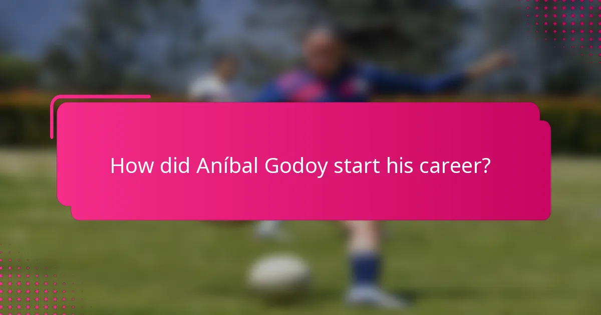 How did Aníbal Godoy start his career?