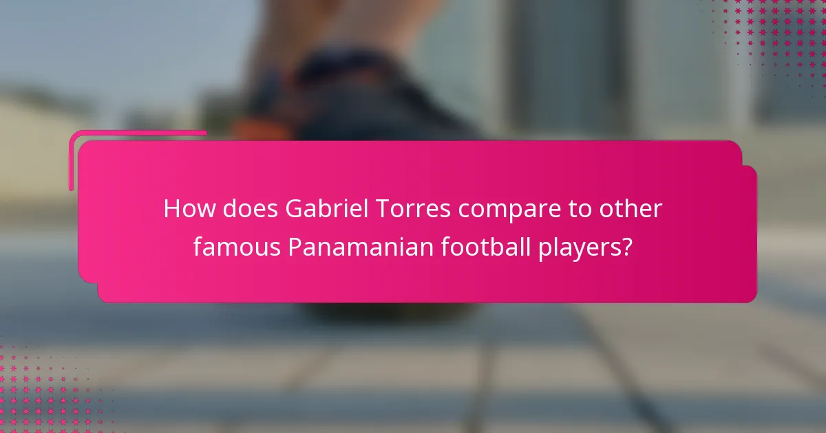 How does Gabriel Torres compare to other famous Panamanian football players?