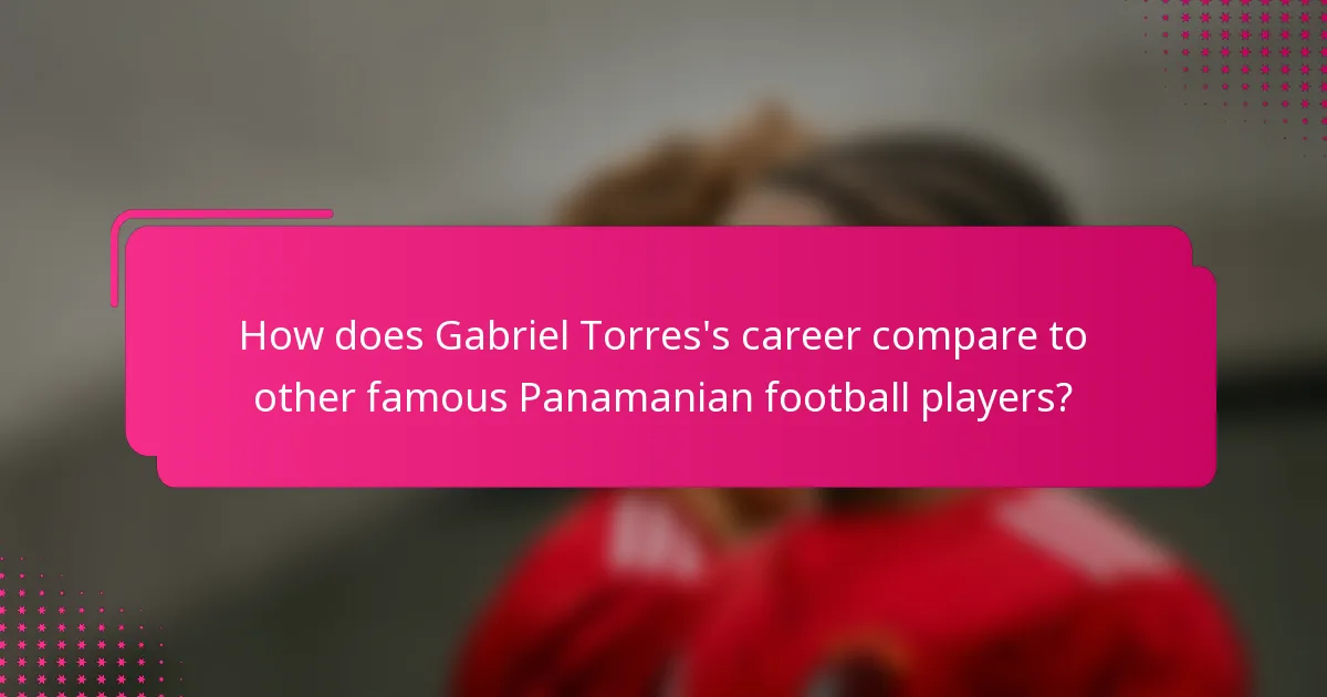 How does Gabriel Torres's career compare to other famous Panamanian football players?
