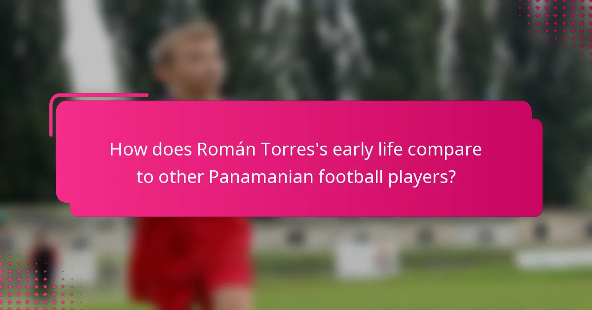 How does Román Torres's early life compare to other Panamanian football players?
