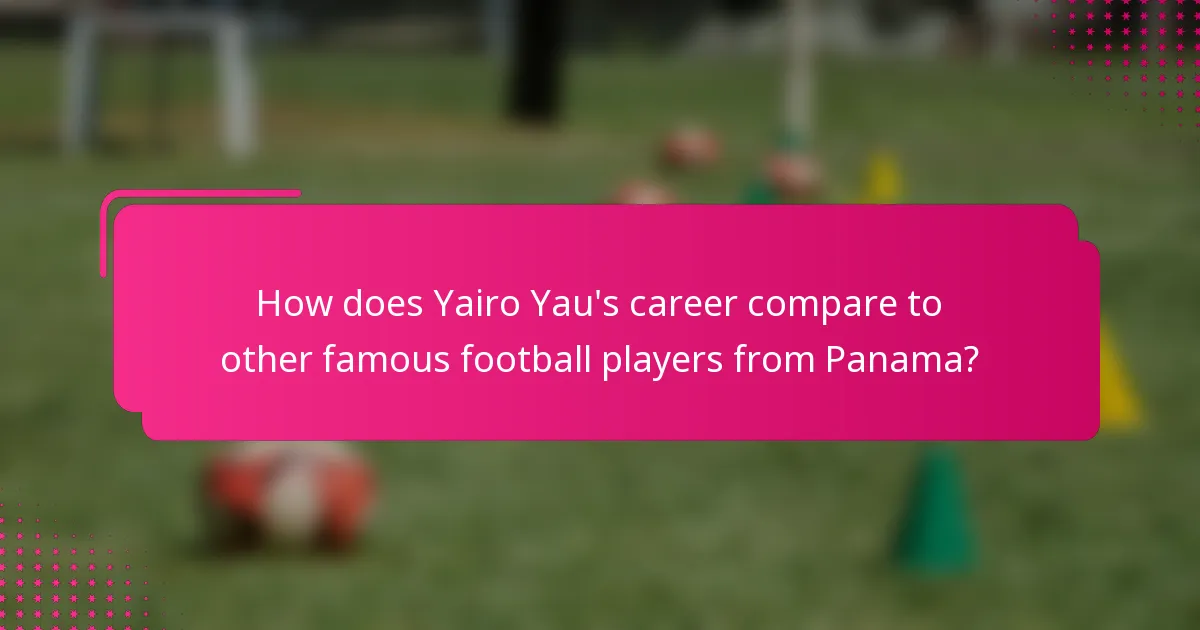 How does Yairo Yau's career compare to other famous football players from Panama?