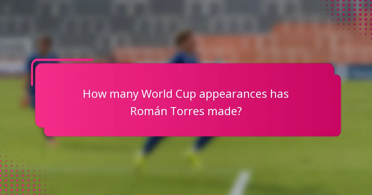 How many World Cup appearances has Román Torres made?