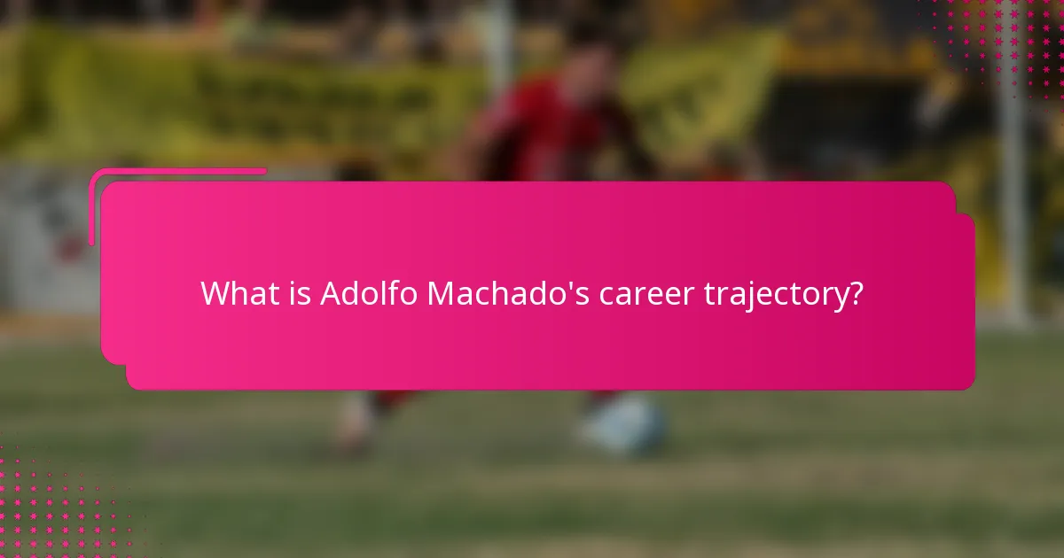 What is Adolfo Machado's career trajectory?